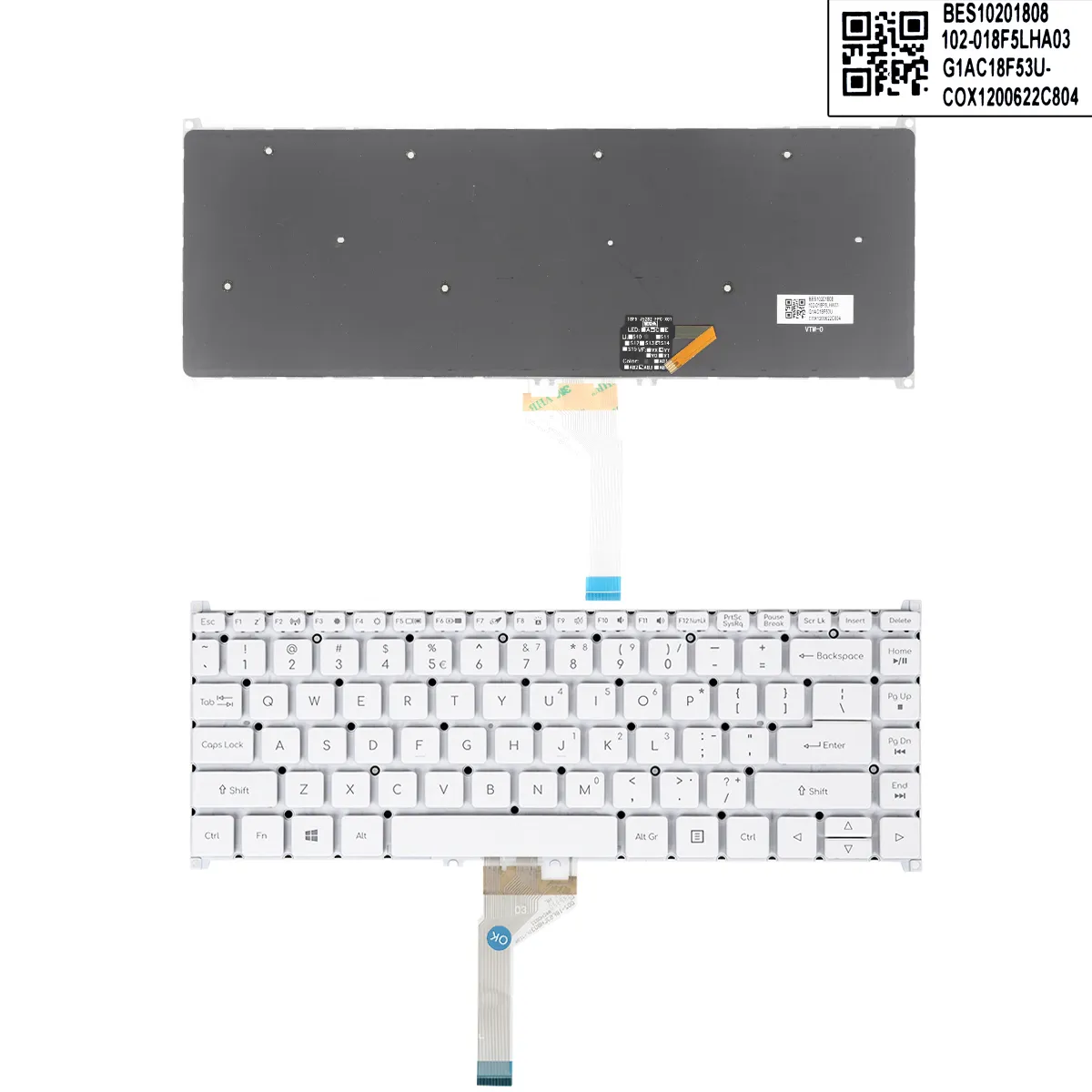 Picture of Acer N17W3 SF514-52 SF514-51 SF515-51 WHITE(Backlit win8)